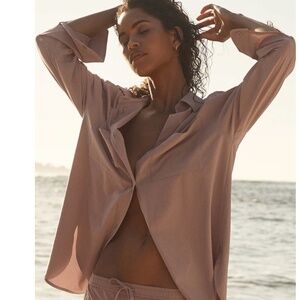 Dreamscape Button Down Long Sleeve - Taupe